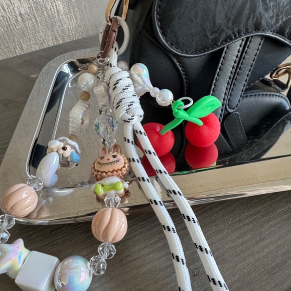 Mini Saddle Bag with custom purse charms - Picture 2 of 7